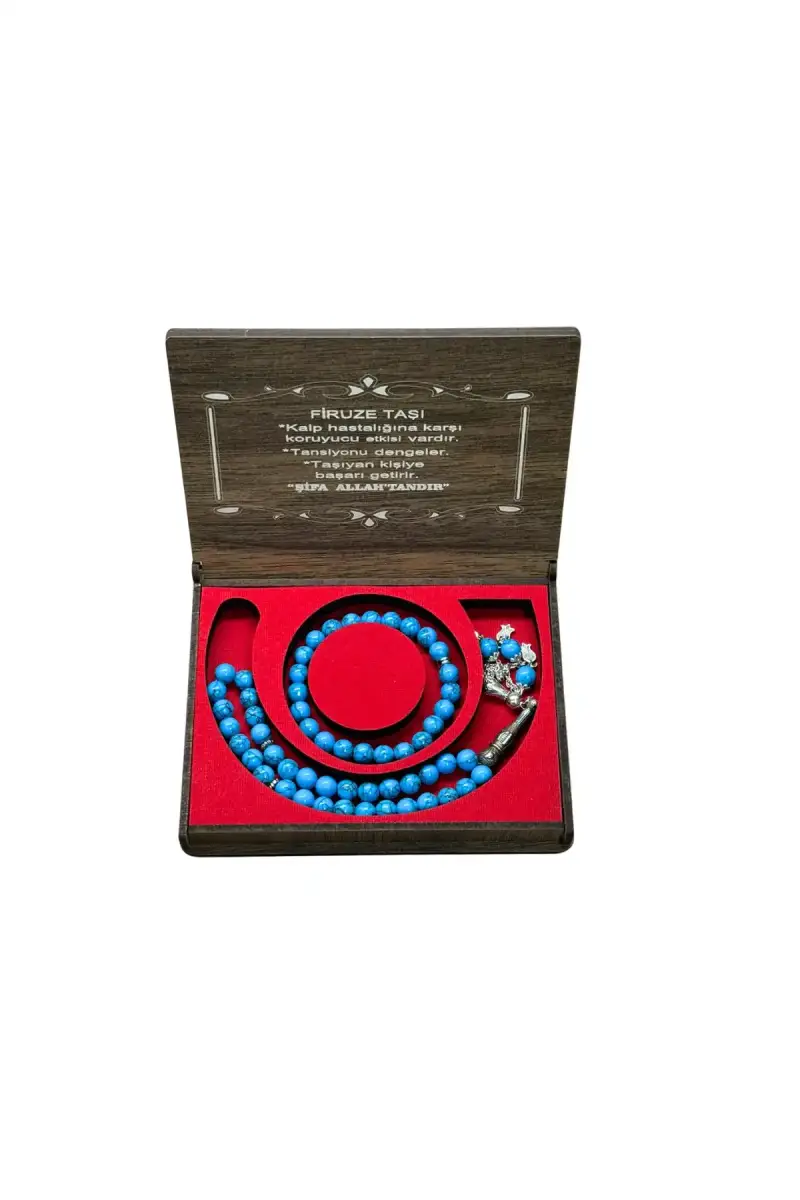 Firuze Taşı 33 Lük Tesbih & Bileklik Set - 1