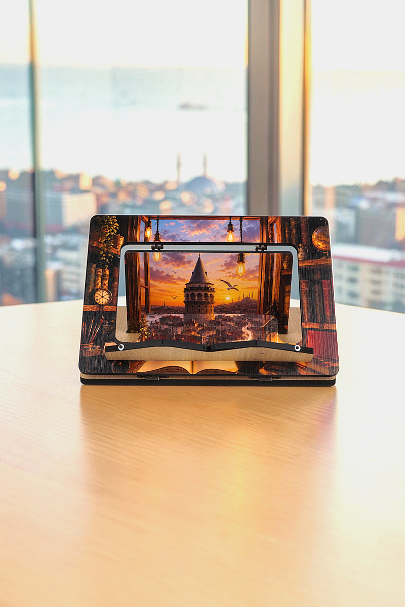 Galata Ahşap Kitap Okuma Standı | Galata Esintisi Rahlesi - 4