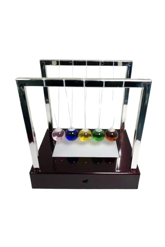 Giftzen Cam Masaüstü Süs Denge Topları Newton Pool - Giftzen