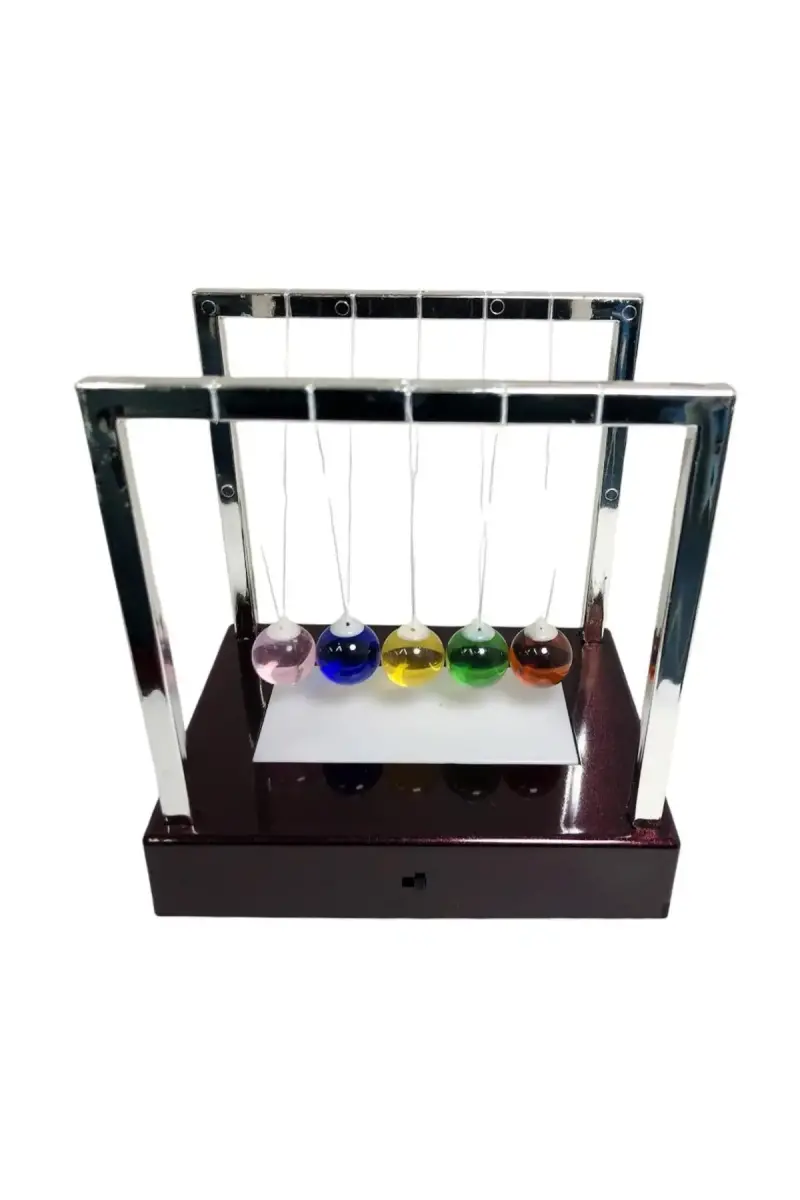 Giftzen Cam Masaüstü Süs Denge Topları Newton Pool - 1