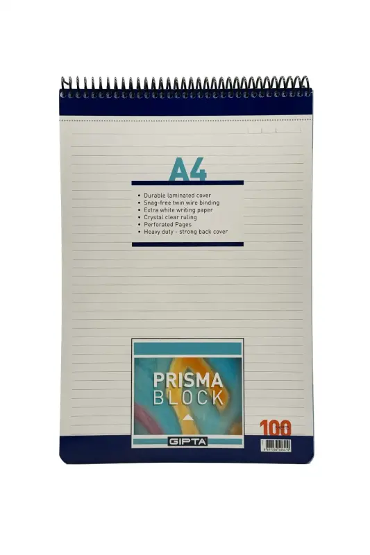 Gıpta Bloknot Prisma Çizgili Defter 100 Yp A4 Karton Kapak Spiralli - Gıpta