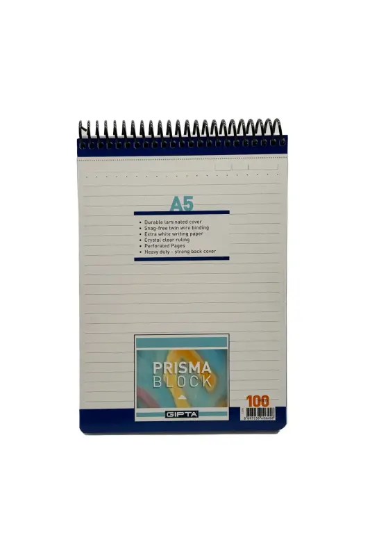 Gıpta Bloknot Prisma Çizgili Defter 100 Yp A5 Karton Kapak Spiralli - Gıpta
