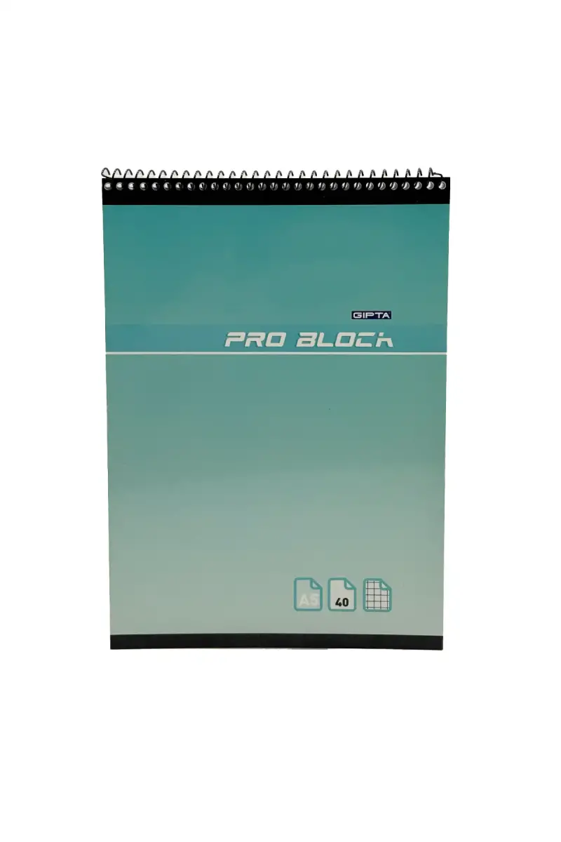 Gıpta Bloknot Pro Block Kareli Defter 40 Yp A5 Karton Kapak Spiralli - 1