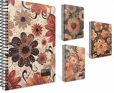 Gıpta Brown Book Kareli Düz Defter 96 Yp 17 x 24 Sert Kapak İp Dikiş - 2