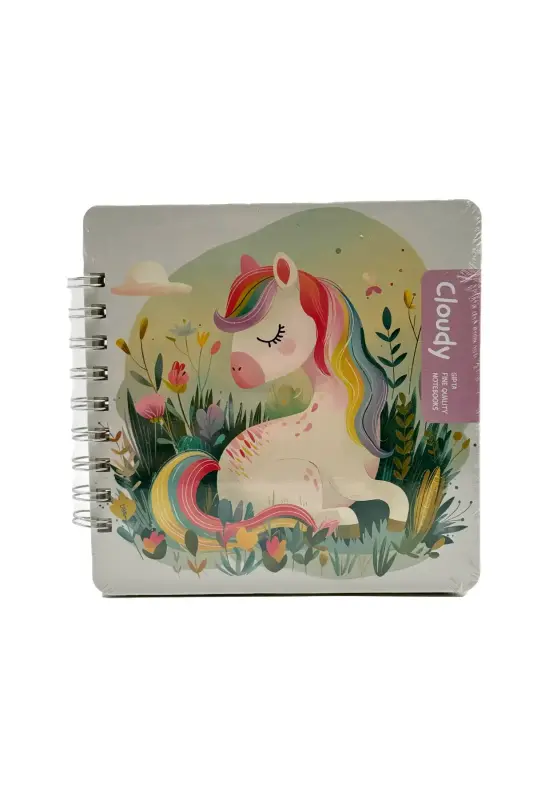 Gıpta Cloudy Çizgili Defter 100 Yp 16x16 Sert Kapak Spiralli - Gıpta