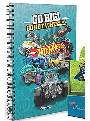 Gıpta Defter Hot Wheels Düz A6 Karton Kapak Spiralli - Gıpta