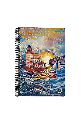 Gıpta İstanbul Çizgili Defter 80 Yp 17x24 Sert Kapak Spiralli - 2