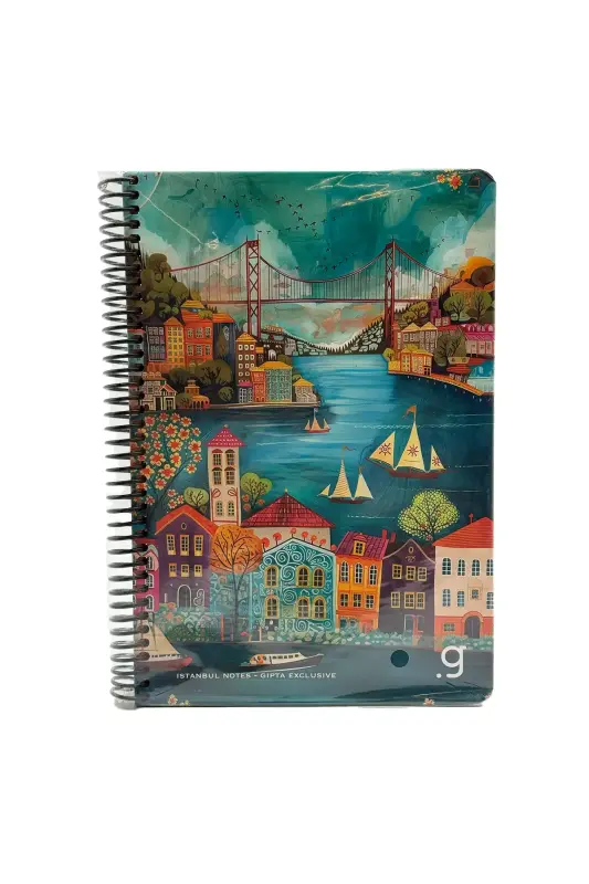 Gıpta İstanbul Kareli Defter 80 Yp 17x24 Sert Kapak Spiralli - Gıpta