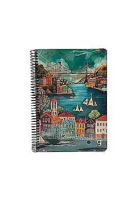 Gıpta İstanbul Kareli Defter 80 Yp 17x24 Sert Kapak Spiralli - 2