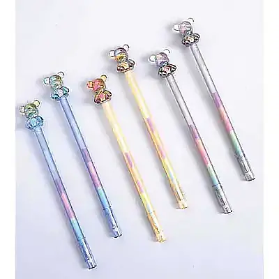 Gıpta Kids Bear Raınbow Ayıcık Başlıklı Renkli Tükenmez Kalem - 2