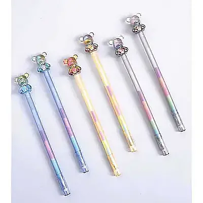 Gıpta Kids Bear Raınbow Ayıcık Başlıklı Renkli Tükenmez Kalem - 3