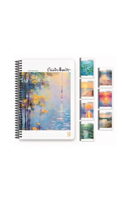 Gıpta Monet Düz Defter 100 Yp 17x24 Sert Kapak Spiralli - Gıpta