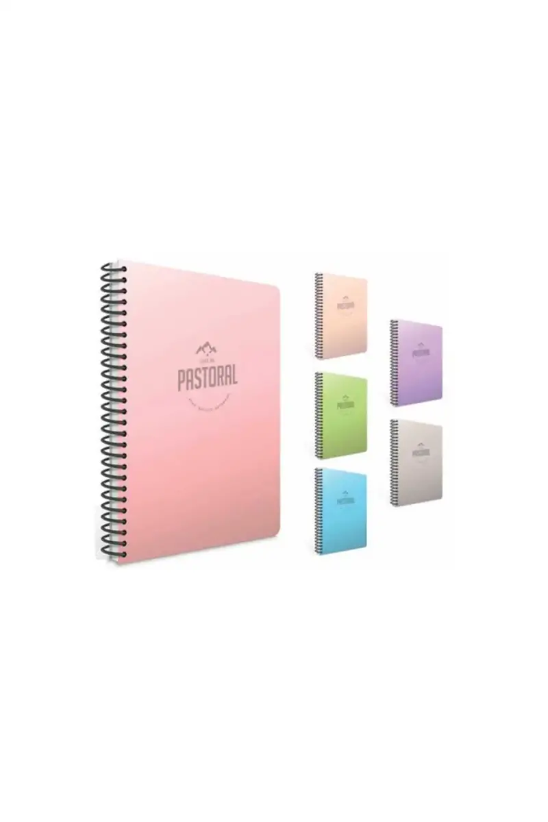 Gıpta Pastoral Kareli Defter 60 Yp 17x24 Plastik Kapak Spiralli