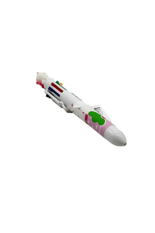 Gıpta Pink Bear Jel Tükenmez Kalem 8 Renk Birarada - Gıpta