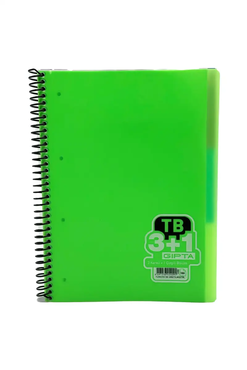 Gıpta Tb Defter 150 Yp A4 3+1 Pastoral Spiralli - 1