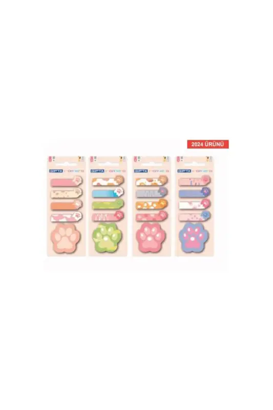 Gıpta Yapışkan Not Pati Desenli - Gıpta