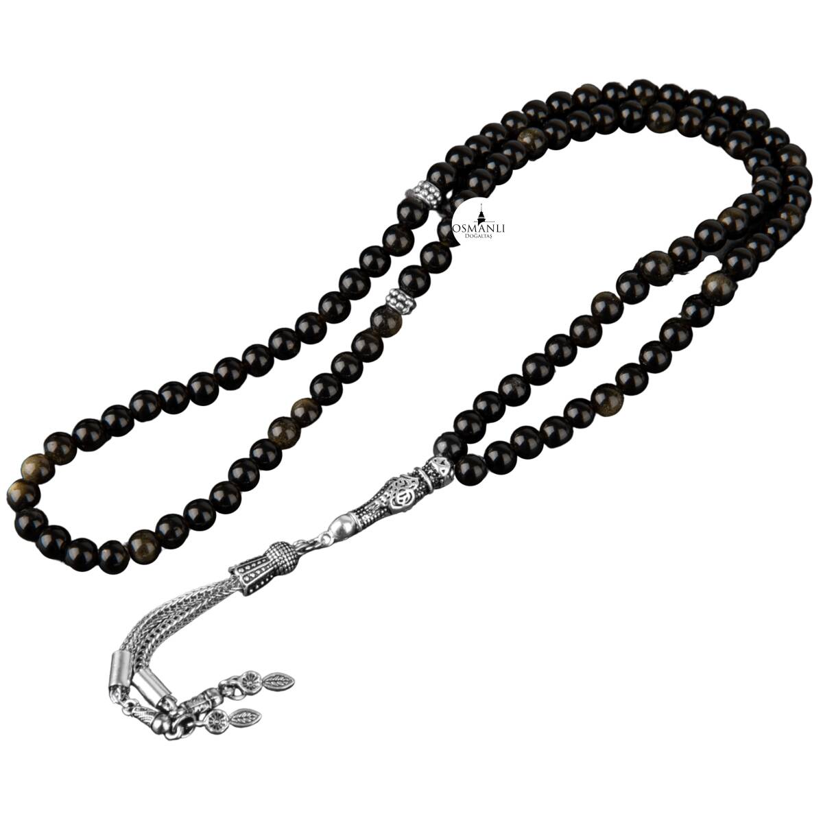 Golden Obsidyen Doğal Taş Tesbih 99luk - 6mm - 2