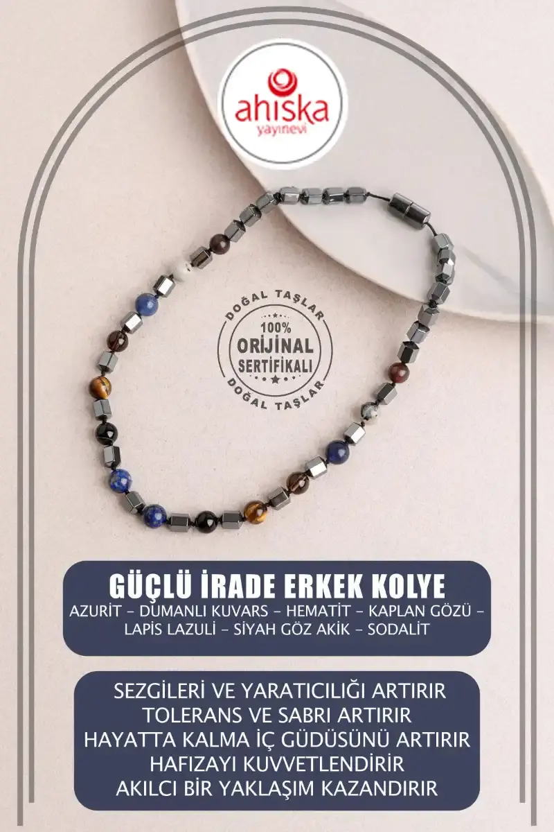 Güçlü İrade Doğal Taş Erkek Kolye - 1