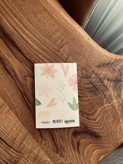 Gül Papatya Çiçekli Özel Tasarımlı Defter - 1