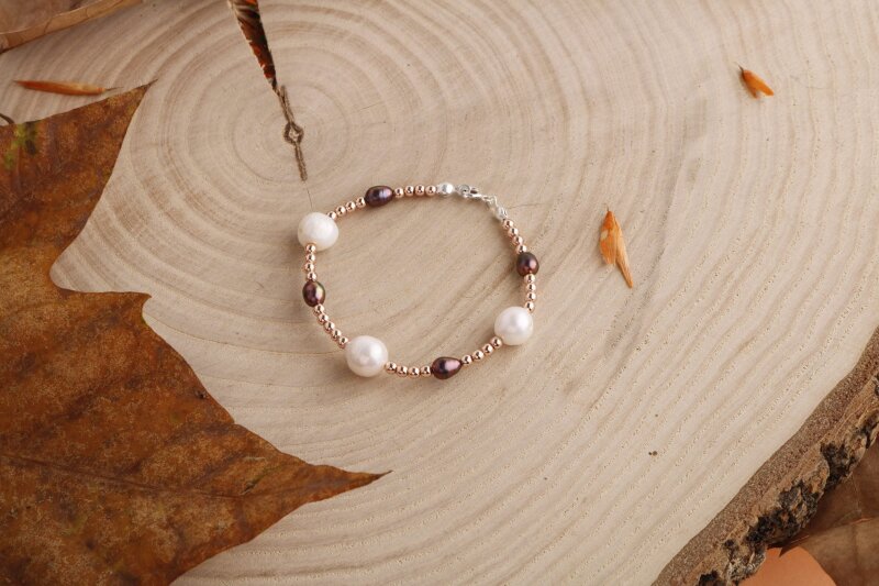 Gün Işığı, Hematit Aksesuar İnci Bileklik - Doğal Taş