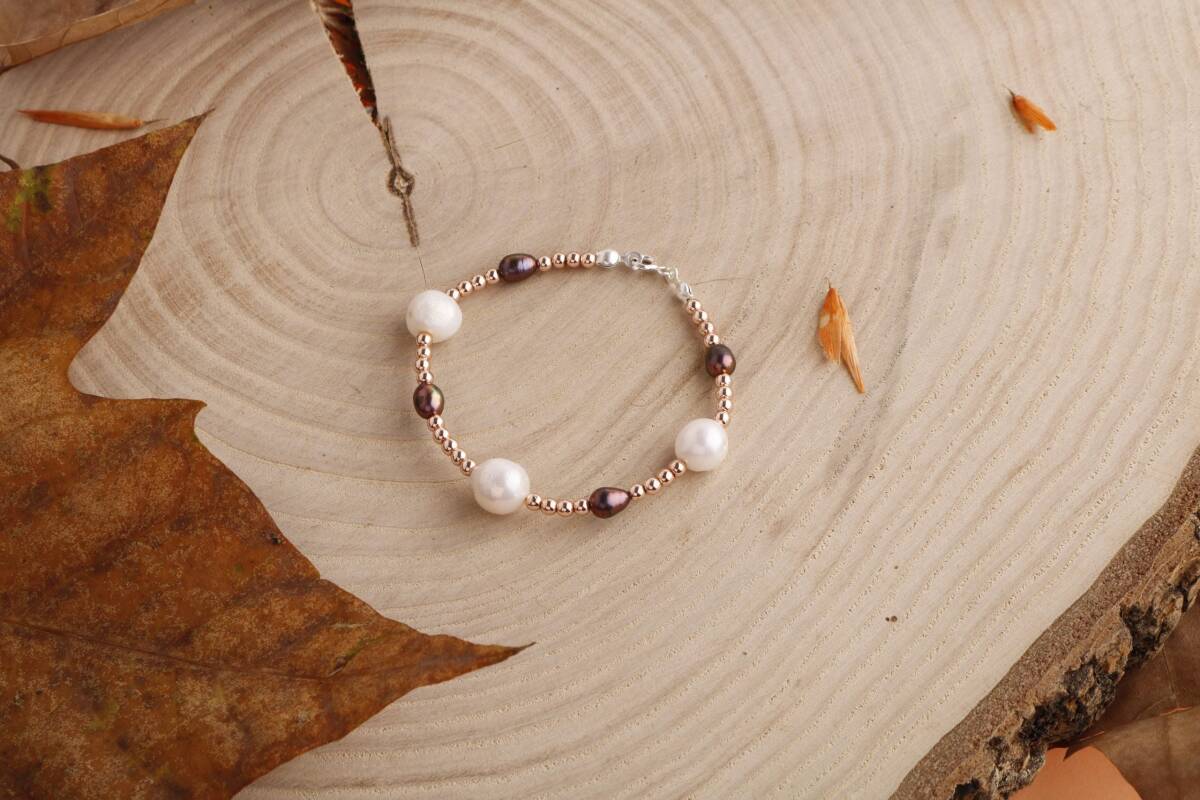 Gün Işığı, Hematit Aksesuar İnci Bileklik - 1