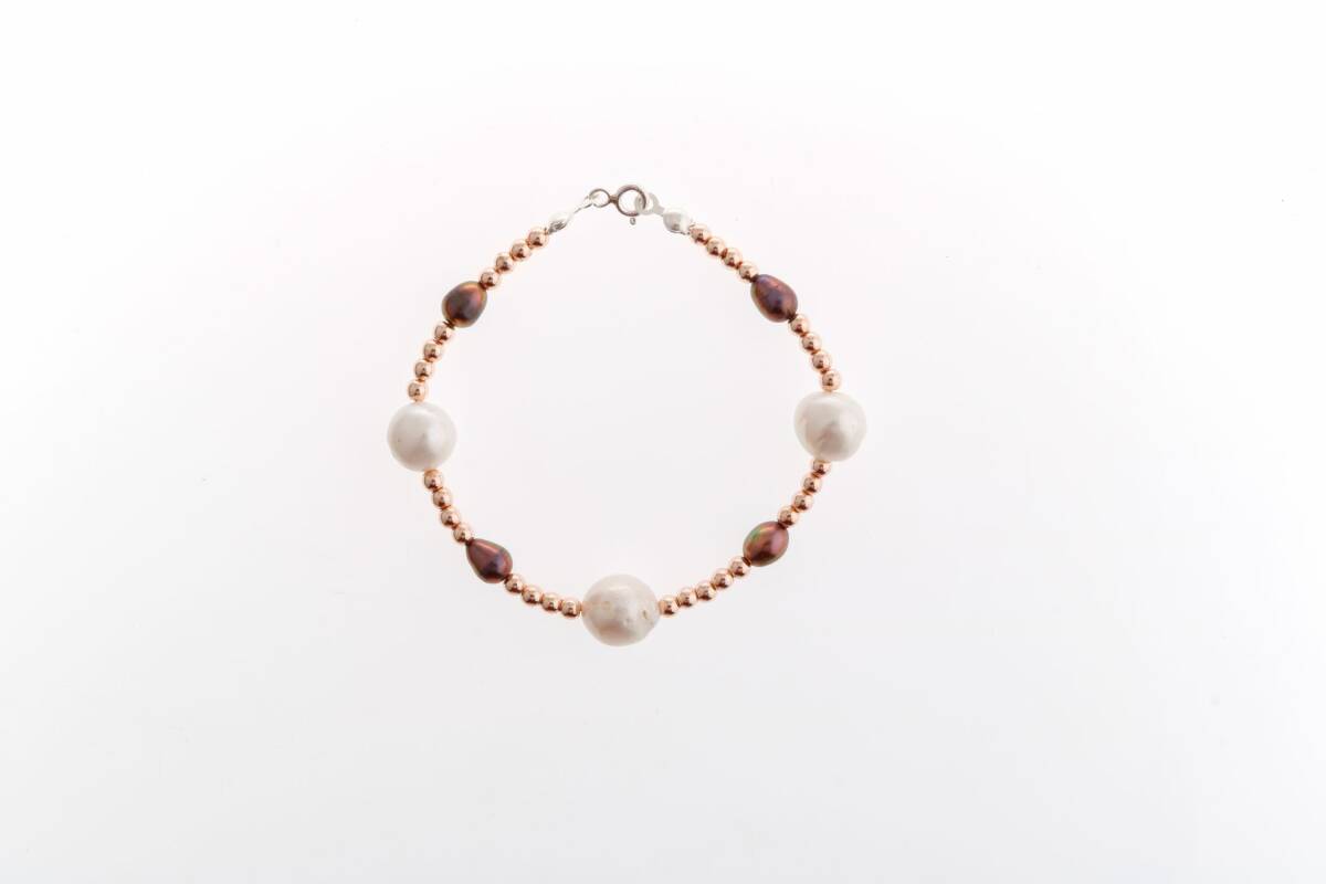 Gün Işığı, Hematit Aksesuar İnci Bileklik - 2