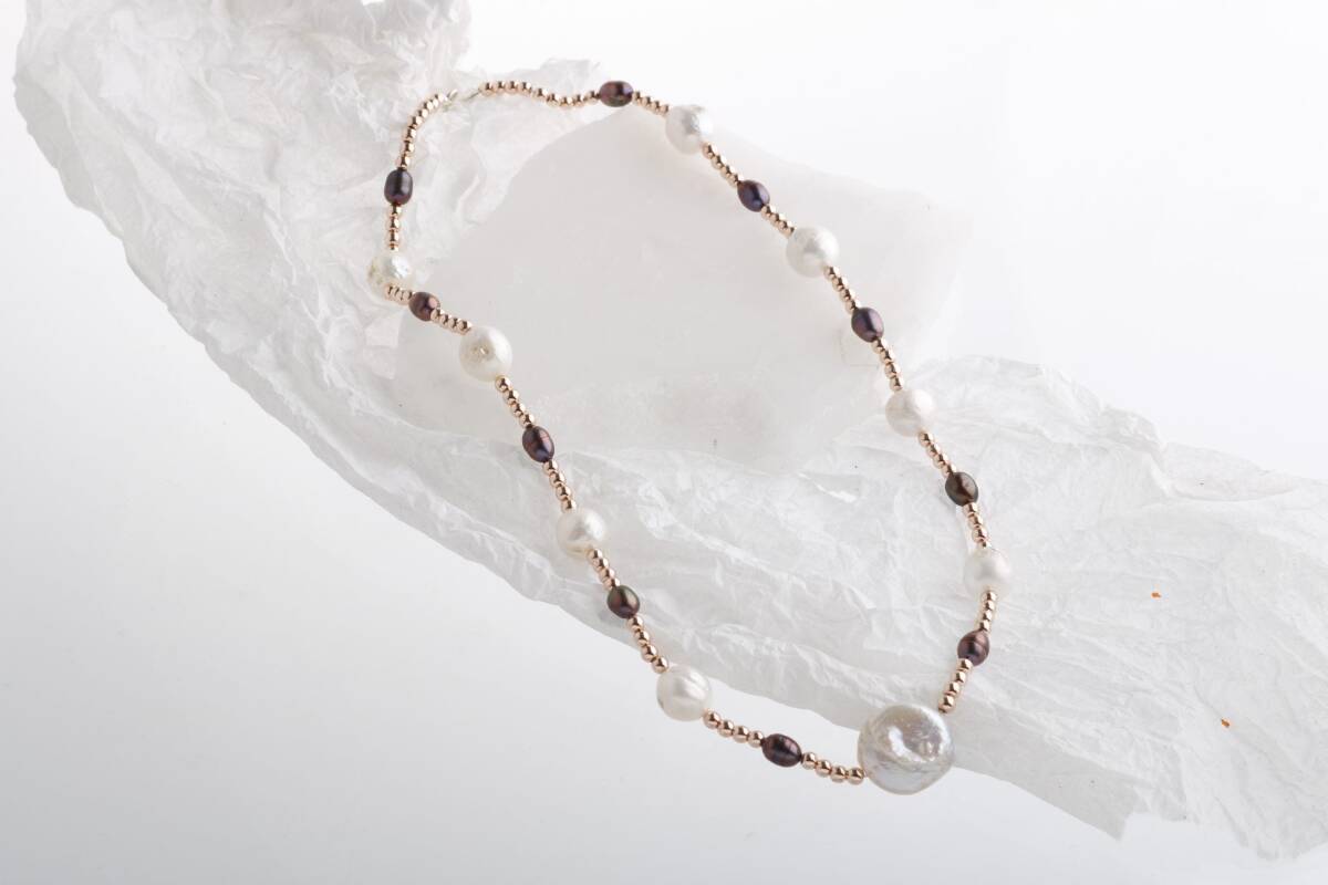 Gün Işığı, Hematit Aksesuar İnci Kolye - 3