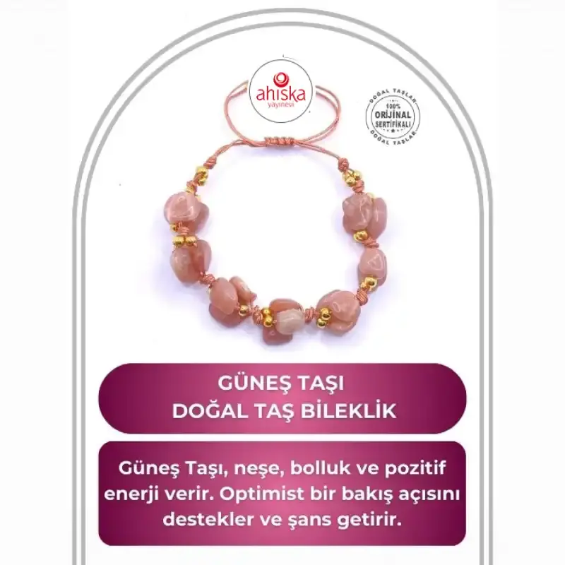 Güneş Taşı Doğal Taş Merdiven Kapama Naturel Kesim Bileklik