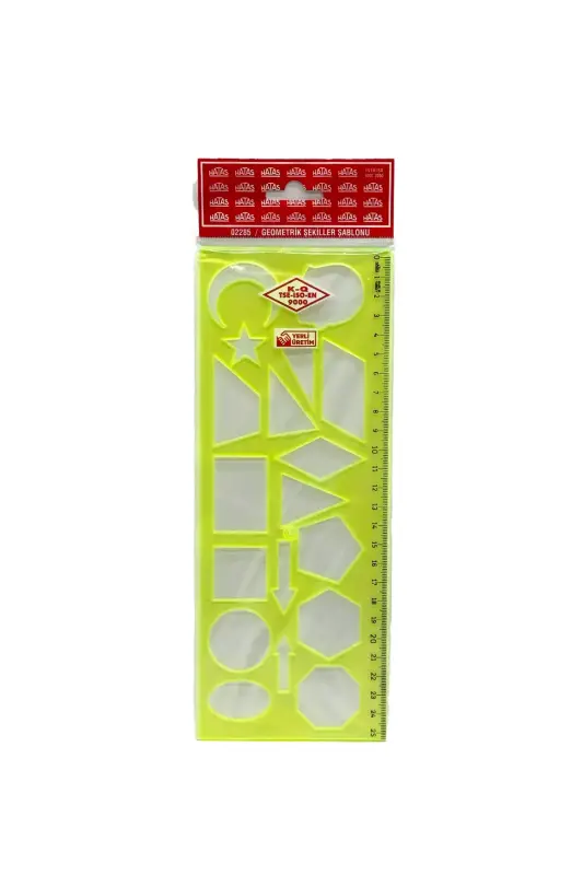 Hatas Geometrik Şekiller Şablonu 25 cm - Hatas