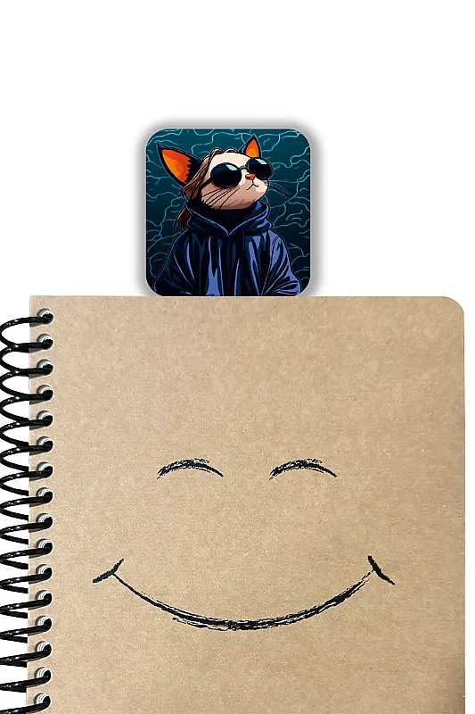 Havalı Kedi Kitap Ayracı - Elopya
