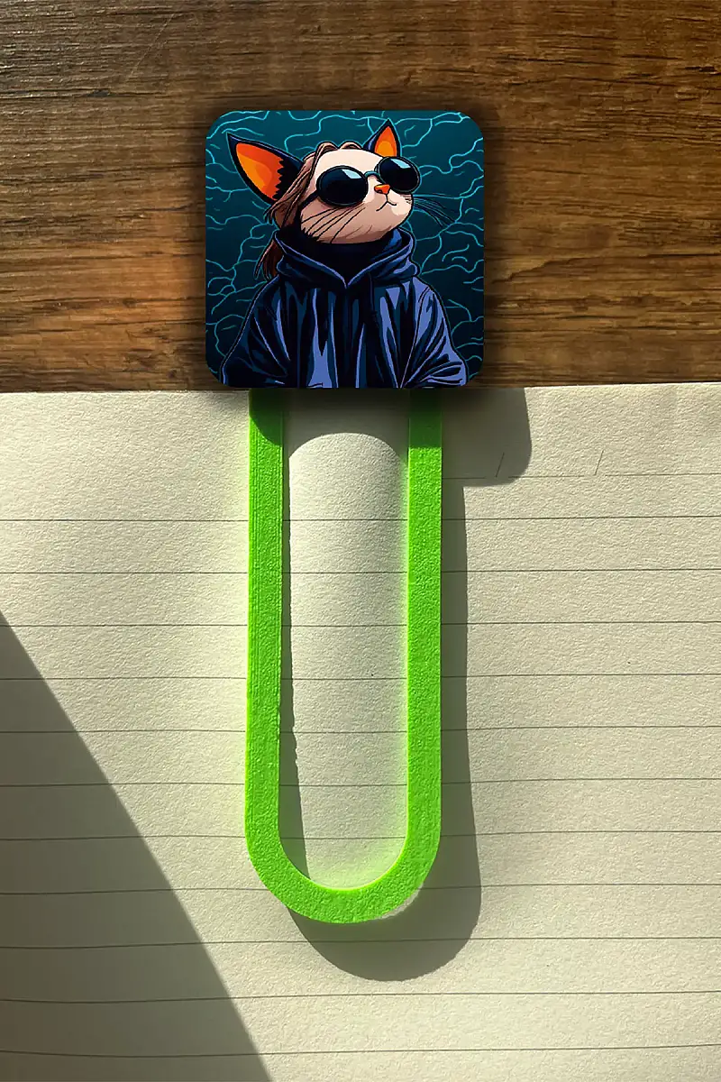 Havalı Kedi Kitap Ayracı - 2
