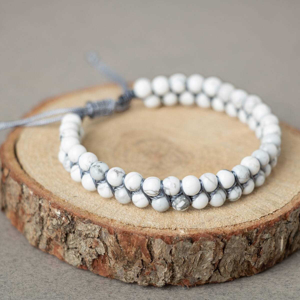 Havlit 4mm Çift Sıra Doğal Taş Bileklik - 1