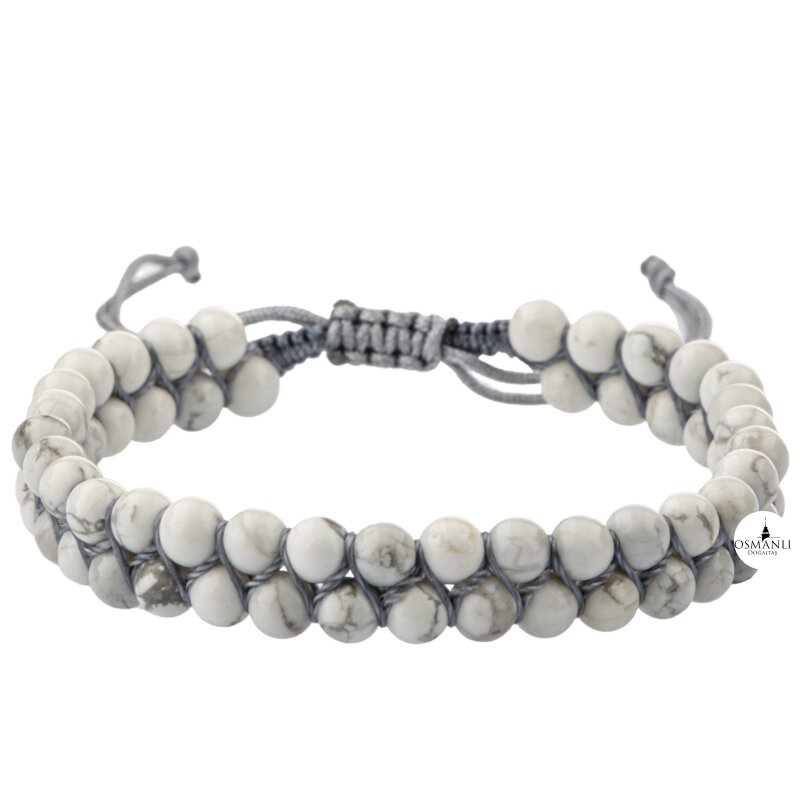 Havlit 4mm Çift Sıra Doğal Taş Bileklik - 3