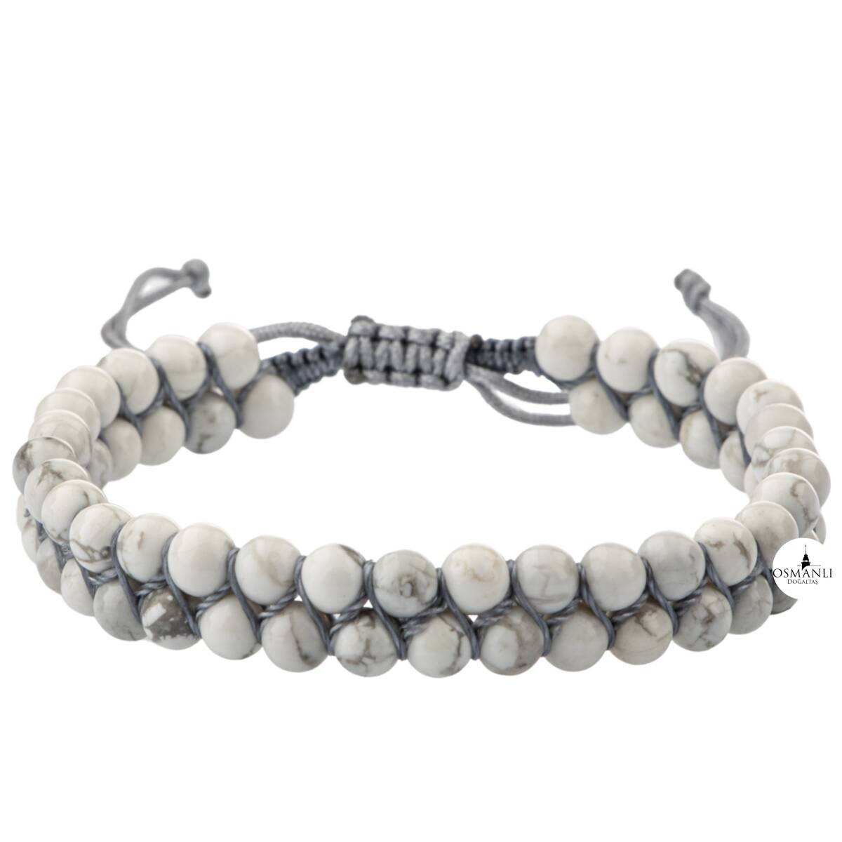 Havlit 4mm Çift Sıra Doğal Taş Bileklik - 3