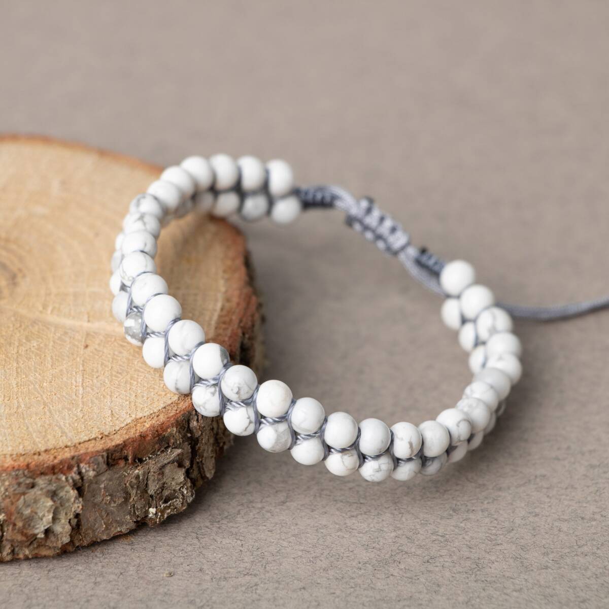 Havlit 4mm Çift Sıra Doğal Taş Bileklik - 4