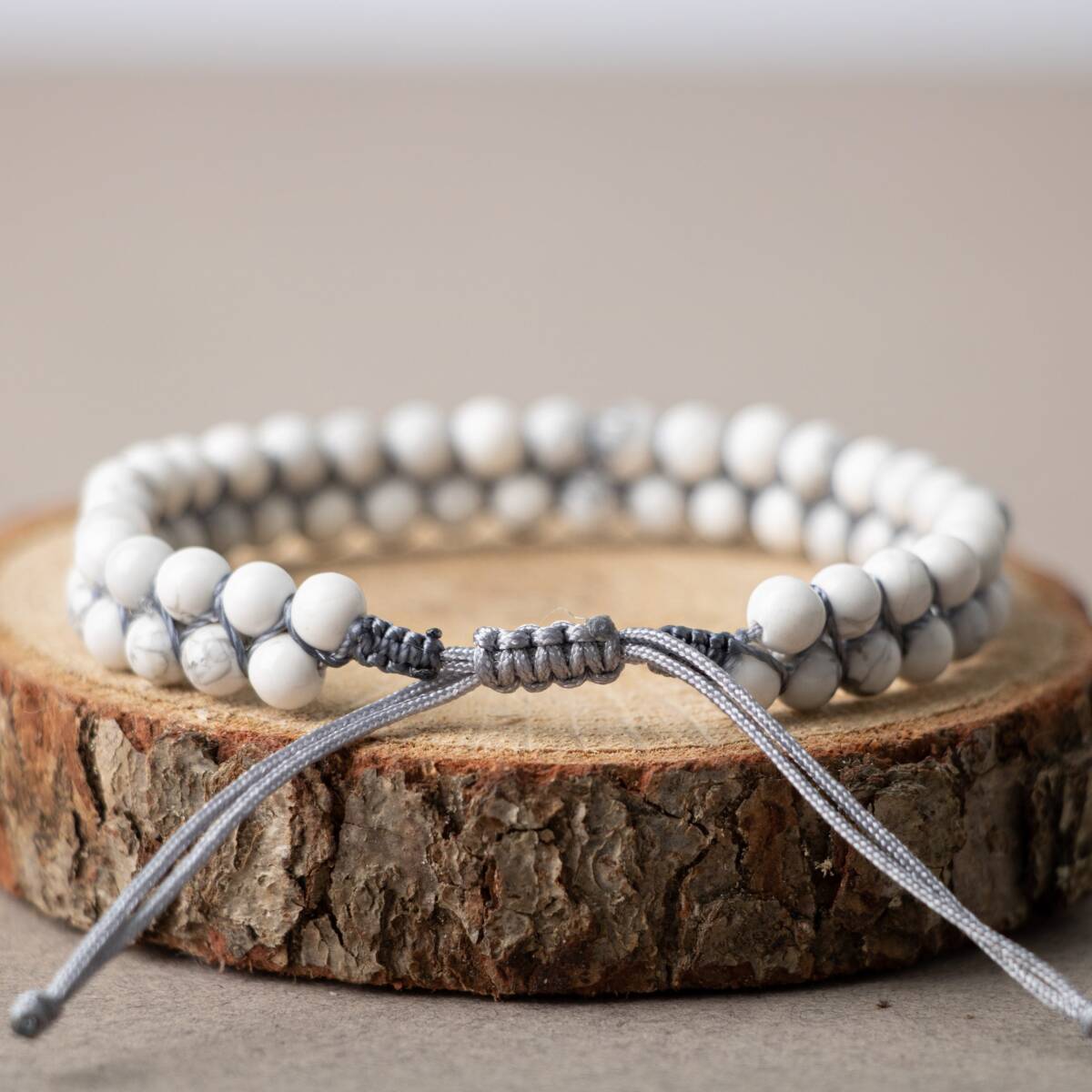 Havlit 4mm Çift Sıra Doğal Taş Bileklik - 5