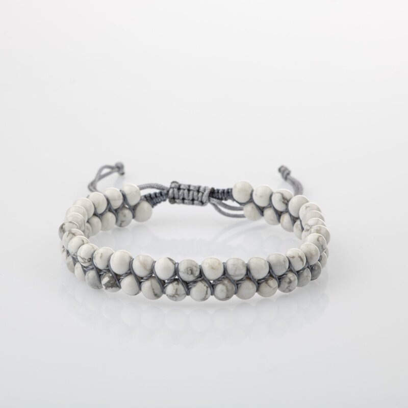 Havlit 4mm Çift Sıra Doğal Taş Bileklik - 6