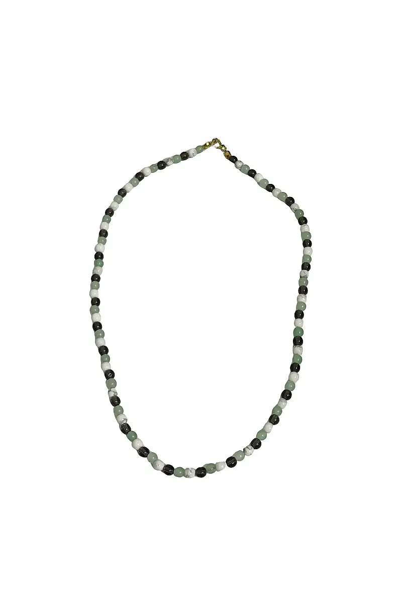 Havlit Dumanlı Kuvars Aventurin Kolye Doğal Taş Kolye - 1