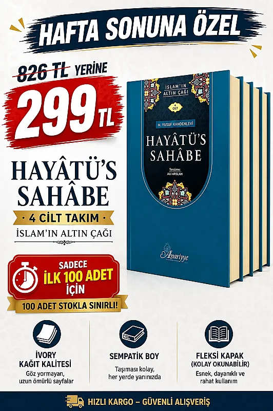 Hayatüs Sahabe 4 Cilt Takım Sempatik Boy - Ahrariyye Yayınevi