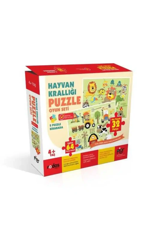 Hayvan Krallığı Puzzle Oyun Seti 2 - Piar Kids