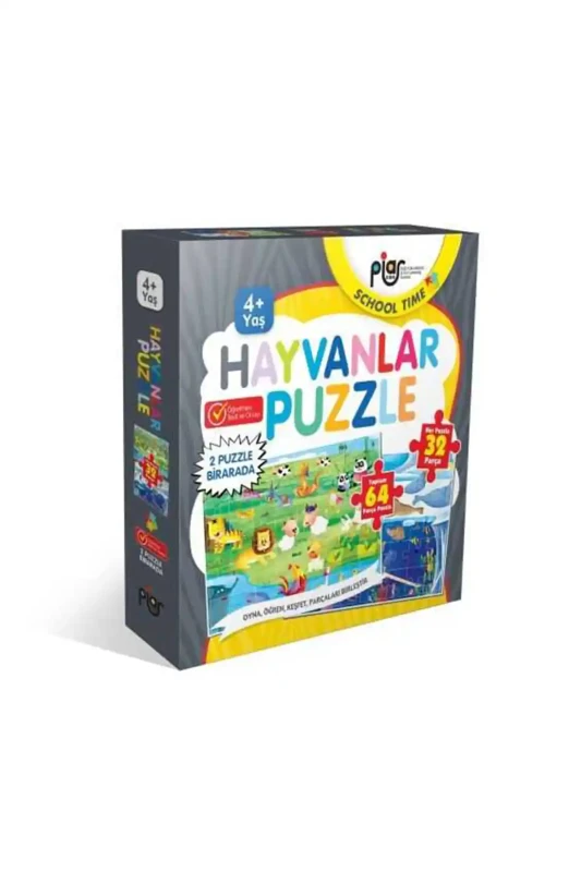 Hayvanlar Puzzle 2 Puzzle Bir Arada - Piar Yayınevi