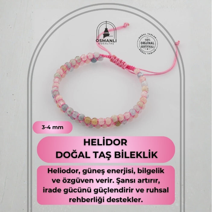 Helidor 3-4mm Çift Sıra Doğal Taş Bileklik - 2