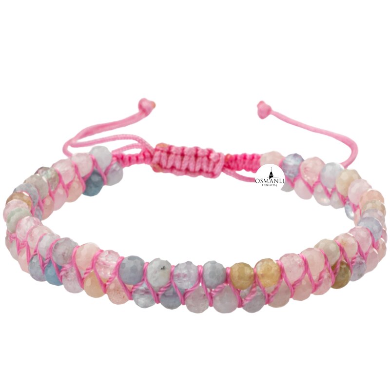 Helidor 3-4mm Çift Sıra Doğal Taş Bileklik - 6