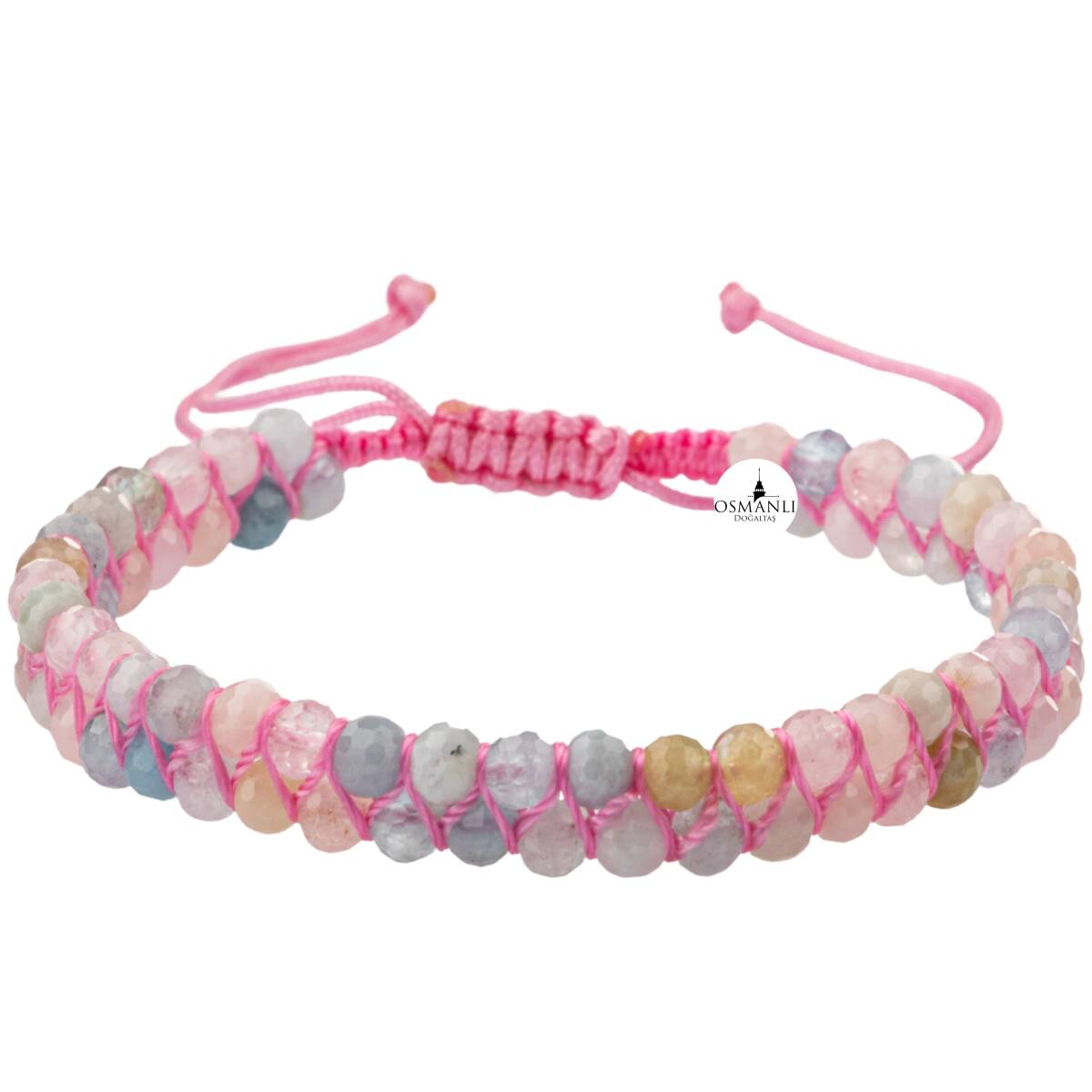 Helidor 3-4mm Çift Sıra Doğal Taş Bileklik - 6