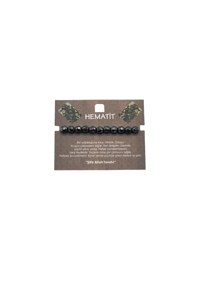 Hematit Doğal Taş Bileklik - 1