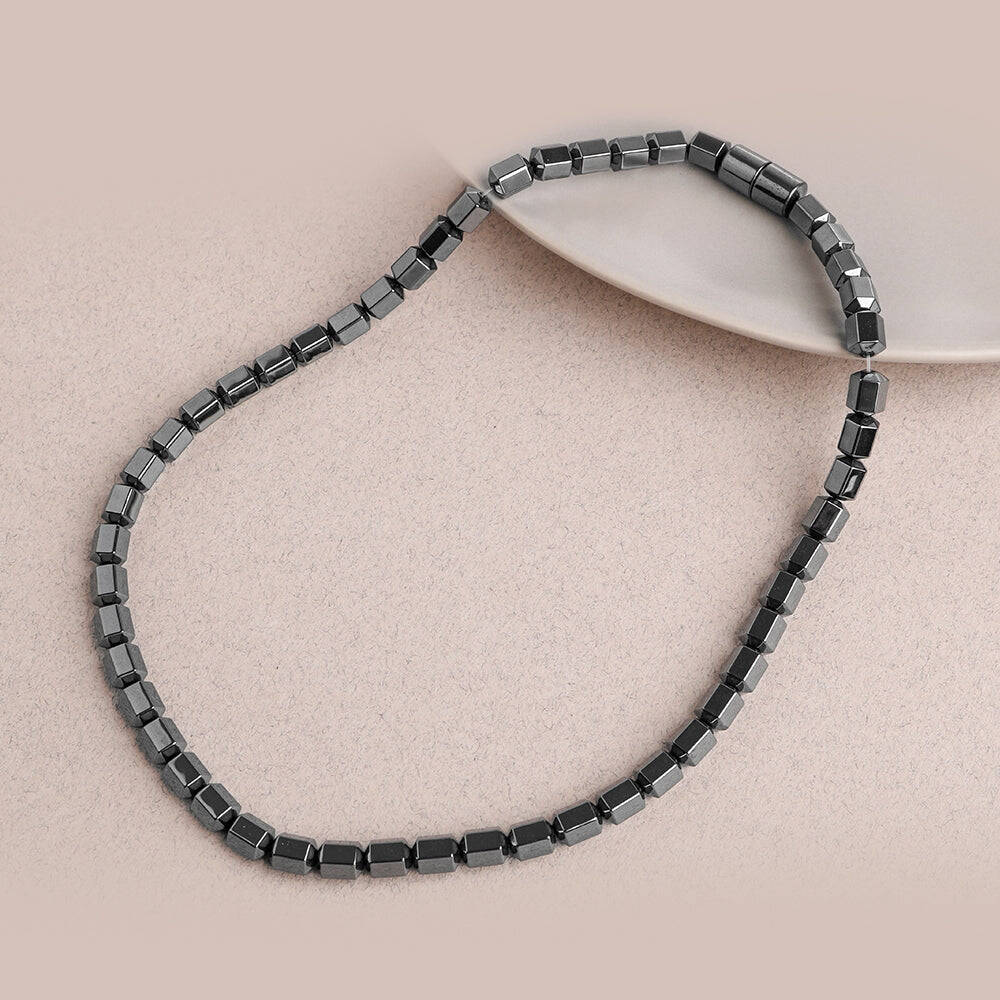 Hematit Doğal Taş Erkek Kolye - 2