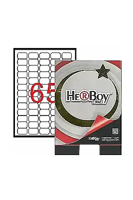 Herboy Lazer Etiket Beyaz HB 1065 38.1 x 21.2 mm - 2
