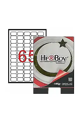 Herboy Lazer Etiket Beyaz HB 1065 38.1 x 21.2 mm - 2