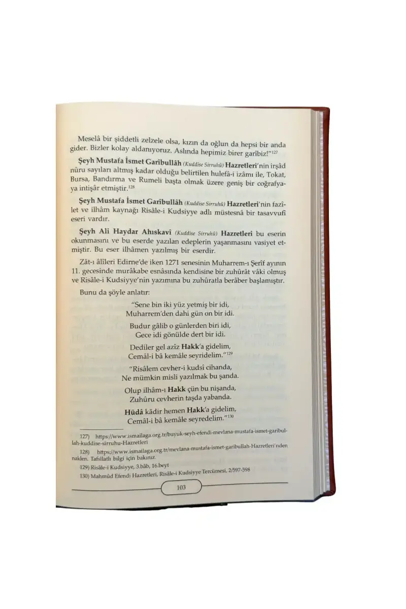 Heybetli Bir Osmanlı Allamesi Ali Haydar Efendi Hz. 1. Cilt - Deri - 5
