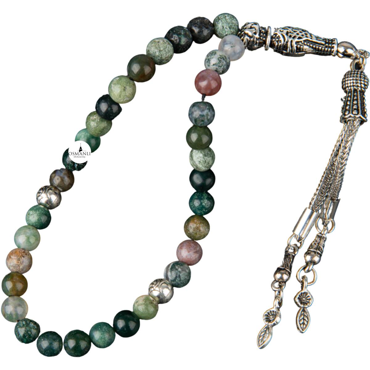 Hint Akiği Doğal Taş Tesbih 33lük - 6mm - 1